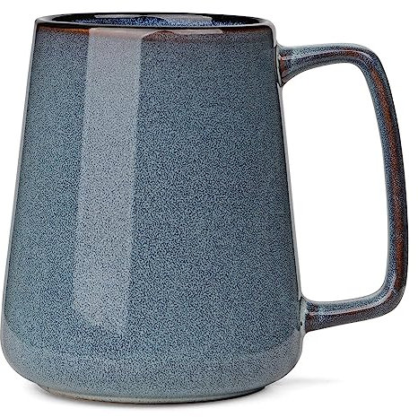 Ximoryn 700ML Large Blue Ceramic Coffee Mugs with Big Handles - Extra Jumbo Tea Cup Mug for Office and Home, Gift and Present