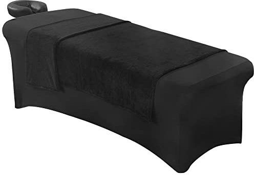 Duiaynke Lash Bed Cover and Blanket Set for Massageliege, Spa Treatment Fitted Sheet Set with Flannel Lash Blanket for Lash Bed Topper and Lash Extension Bed