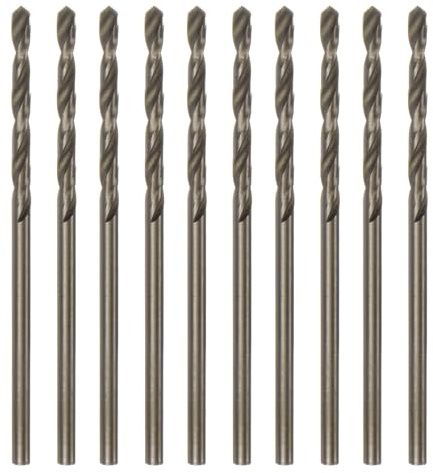 QUARKZMAN 10 Stück Metallbohrer 2 mm M35 HSS Cobalt Spiralbohrer Werkzeug | für Edelstahl, Kupfer, Holz, Kunststoff und andere harte Materialien