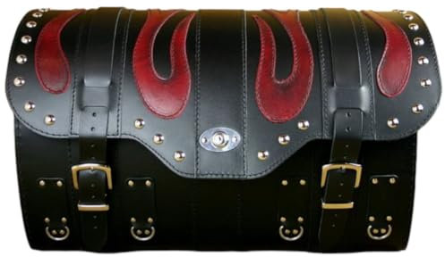 LeonLeder Hochwertiger Motorradkoffer aus 2 mm Rindleder mit robustem Design und optionalen Seitentaschen, ideal für Honda, Kawasaki, Suzuki, Yamaha Modelle.