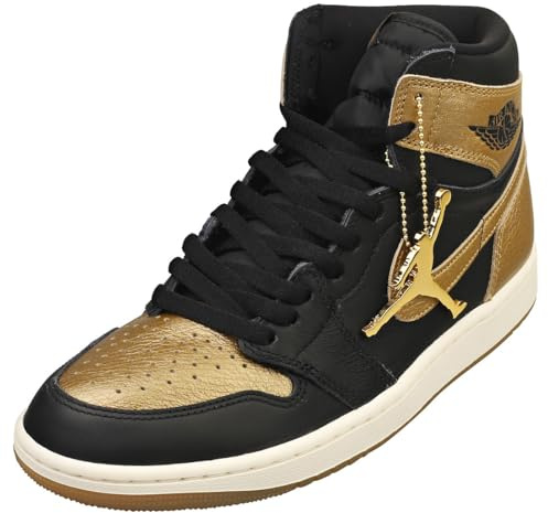 NIKE Air Jordan 1 Retro High Og Mens Fashion Trainers in Black Gold - 8 UK