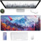 Speed Gaming Mauspad 1200 x 600mm, XXL Mousepad, Tischunterlage Large Size Groß, verbessert Präzision und Geschwindigkeit, abwaschbar - für Microsoft Maus und Tastatur Farbe Schneeberg