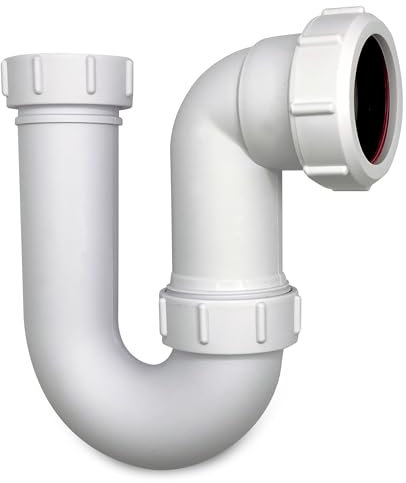 CranPlas P Trap 32 mm | Siphon à déchets d'évier | Siphon d'évier de cuisine | Raccords de tuyaux d'évier universels | Installation facile | Polypropylène durable | Design anti-fuite | Convient aux