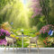 ANALTIRCE Wandbild Tapete Dichter Dschungel Wald Tapeten 450×315 cm Foto Tapete Schlafzimmer Wohnzimmer，Moderne Natur Bildtapete 3d Effekt Wandtapete