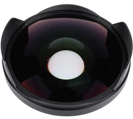 Obiettivo Fisheye Grandangolare e Lunga profondità di Campo, Paraluce per Videocamera con Attacco Filettato da 72 Mm