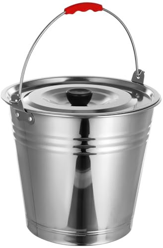 HOUDERCO Großer Stahleimer Mehrzweck-melkeimer Für Die Ranch Wassereimer