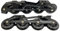 Cox Swain Inline Skate Aluschiene Komplettset mit ABEC 7 Kugellagern und leisen Gummirollen, passend Schlittschuhe: Black Ice, Push, Sneak - Black Gr. M