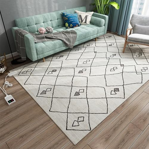 Elektrischer Infrarotstrahler für Schlafzimmer, Küche & Wohnzimmer, Graphen, beheizter Teppich mit zeitgesteuerter Temperaturregelung