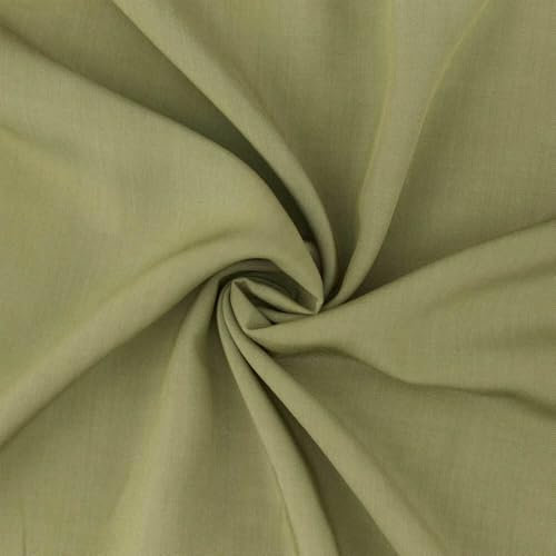 Viskose Stoff zum Nähen, leichter Blusenstoff, uni oliv (Länge am Stück: ab 50cm / Breite: 135cm)