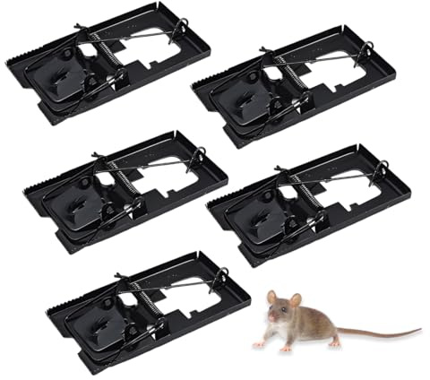 JUGUTA 5 Stück Mausefalle Schlagfalle, Metall Mausefalle, Mouse Trap, Wiederverwendbar, Profi Mäusefalle, Hohe Schlagkraft, Leicht zu verwenden, Für Haus, Büro und Garten