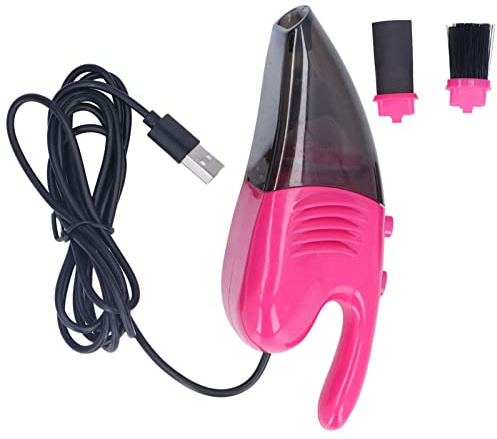 ZJchao Keyboard Cleaner, Keyboard Vacuum USB Handheld Hand Held Vacuum Cordless Powerful Suction Quick Mini Computer Cleaner For Pc Mini Car Desk (Rosy)