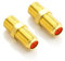 deleyCON 2 Pezzi Connettore Adattatore SAT Cavo Coassiale Estendere 2x F-Femmina Dado Largo Placcato Oro per i Sistemi BK Cavo Satellitare