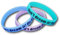 EKNA 3er-Set Fitness Armband mit Text Gravur Don't Dream it! Do it! - Silikonarmbänder in blau grün pink mit Leuchteffekt - Glow in The Dark Wristbands
