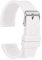ULLCHRO Bracelet Montre Haute Qualité Remplacer Silicone Bracelet Montre Imperméable Flexible Lisse - 16,18,20,22,24,26,28mm Caoutchouc Montre Bracelet avec Acier Inoxydable Boucle (16mm, blanc)