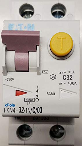 Interruttore magnetotermico differenziale AC 1P+N 32A 300ma 4,5KA EATON 237163