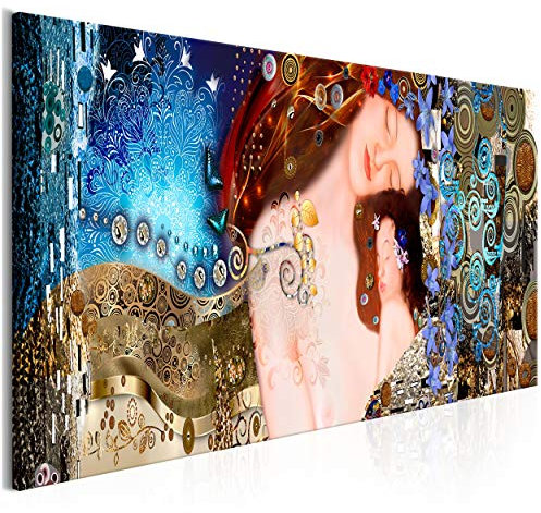 decomonkey Bilder Gustav Klimt 150x50 cm 1 Teilig Leinwandbilder Bild auf Leinwand Vlies Wandbild Kunstdruck Wanddeko Wand Wohnzimmer Wanddekoration Deko Abstrakt
