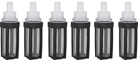 TOPINCN 6Pcs Micro Pump Filter, Pond Filter Pumps Filter Water Inlet Frame Irrigation Clean 8mm Stainless Steel Net Hose Accessories