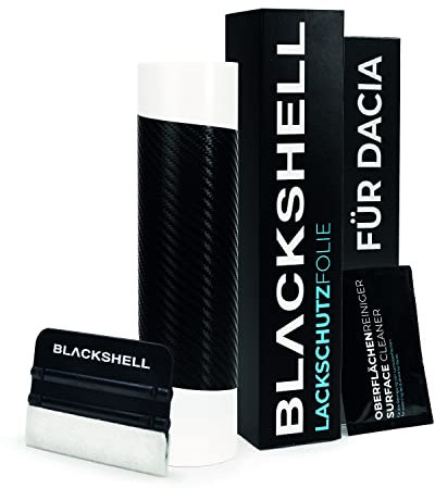 Blackshell® Ladekantenschutz Folie passend für Dacia Sandero | Bj. 2012-2017 Carbon Matt - passgenauer Ladekantenschutz inkl. Set für Folierung