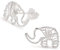 Monkimau Damen Ohrringe Elefant Ohrstecker aus 925 Sterling Silver echt Silber mit Drahtgeflecht