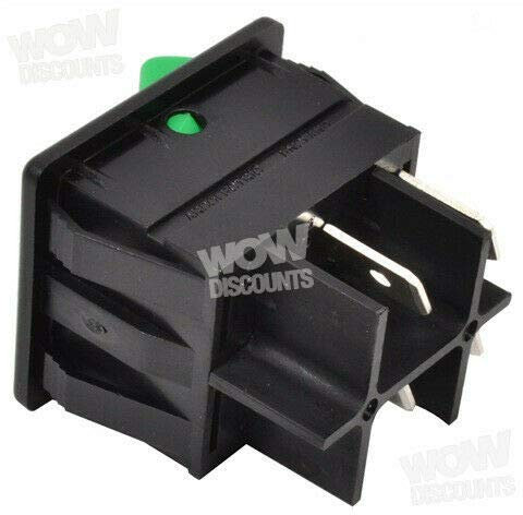 Numatic 220582 Green Rocker Switch, Plastic
