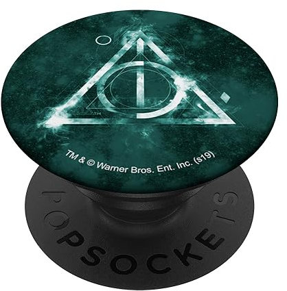 PopSocket : PopGrip Harry Potter Deathly Hallows Logo PopSockets Ausziehbarer Sockel und Griff für Handys/Tablets mit Tauschbarem Top