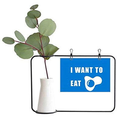 OFFbb-USA Eat Egg Desire Life Metall-Bilderrahmen Keramik Vase Dekor