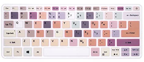 WYGCH Silikon-Tastaturabdeckung für Acer 2020-18 Flagship Swift 3 14 Zoll, Swift 3 SF314-52/53/54/55/56/57, Aspire S 13 S5-371 S5-371T 13,3 Zoll, Swift 5 14 Zoll SF514, Acer Spin 5 SP513 - Farbenfroh.