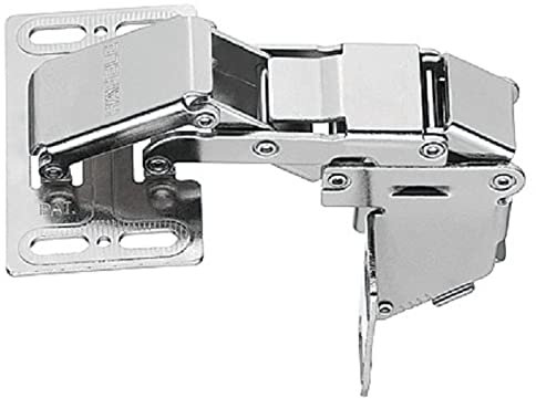 Solmer 2 pcs x Hafele Soft Close Overhead Swing up Locker Cupboard Door Stay Hinge Caravan Motorhome (35636606), Nickel Plated