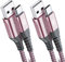2-Pack 1M USB C Cable 3.1A Fast Car Charger Cable Compatible for iPhone 16 15 Plus Pro Max, Samsung Flip/Fold 5 4 3 S10 S9 S8 S20 S21 S22 S23 A15/14/13/12 A25/A35/A34 A55/54, Pixel 8 7 6, Tablets