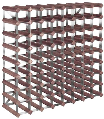 vidaXL Weinregal für 72 Flaschen Weinhalter Weinflaschenhalter Flaschenregal Weinständer Weinflaschenregal Flaschenständer Weinschrank Braun Massivholz Kiefer