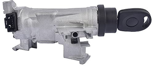 Flynsu Interruptor de encendido con llave de cilindro de bloqueo Compatible con 1.4L 1.8L 2.0L 2006-2011 1K0905841 1K0905851B 1K0905865