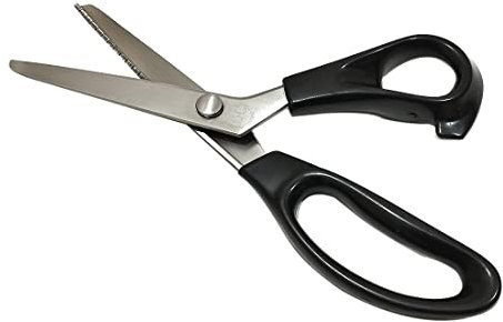 Zahnschere, professionelle Schneiderschere, Bastelschere, Schere in verschiedenen Farben und Größen, Edelstahlschere, Schreibwarenschere, (3 mm, Schwarz)