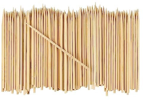 Comfy Package [100 Unidades] Brochetas de Bambú de 6 Pulgadas – Palillos de Madera para Parrilla, Shish Kabob, Frutas, Aperitivos y Cócteles