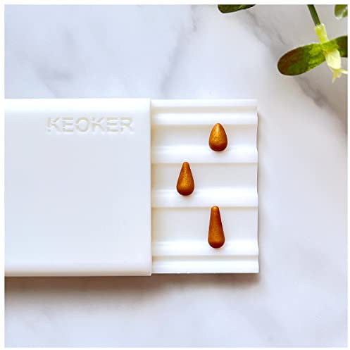 Keoker Polymer Clay Bead Roller, Polymer Clay Earrings Tools, Round Bead Maker, Clay Jewelry Making Tool, Helps You Make Perfect Round Beads in Three Sizes (Teardrop Shape Bead)