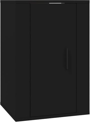 vidaXL TV-Wandschrank Schwarz 40x34,5x60 cm