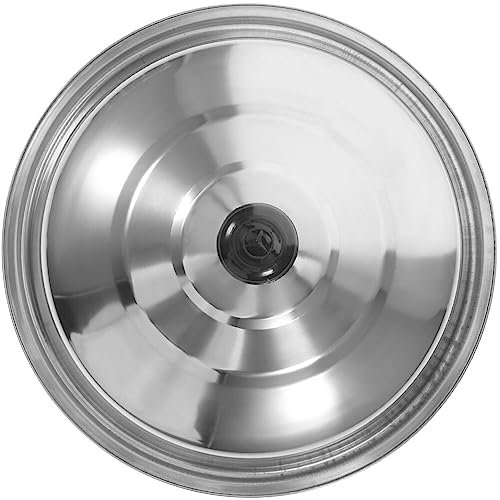 BESTonZON Wok-Deckel Topfdeckel Aus Edelstahl Kochtopfdeckel Bratpfannendeckel 38 Cm Runde Metallkuppelabdeckung Universeller Deckel Für Töpfe Pfannen Bratpfannen Woks Kochgeschirrdeckel