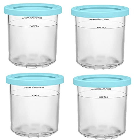 Bamberg de Helado, Recipientes de Helado con Tapas para Creami Pints NC301 NC300 NC299AMZ Series Ice Cream Maker