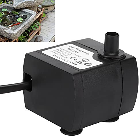 Mini Pompa Ad Acqua Sommergibile, 350L/H Pompa per Fontana Impermeabile Ultra Silenziosa IP68 per Acquario, Giochi D'acqua, Stagno, Fontana, Idroponica(SPINA UE)