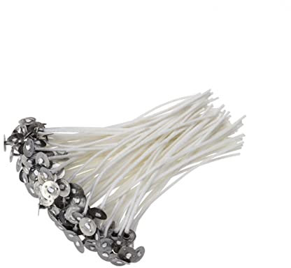 EXCEART Zubehör 100 Stück Sojakerzen-Baumwollkerndochte Kerzenkerndochte Für Die Kerzenherstellung Niedrige Kerzendochte Kerzendocht Für Die Kerzenherstellung Butter-Buddha-Lampe