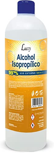 LUCCY Alcohol Isopropílico 99,9% 1 Litro - Isopropanol Puro - Limpieza de Superficies, Componentes Electrónicos, Objetivos, Pantallas, Impresión 3D
