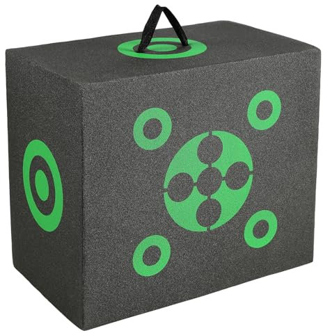 VEVOR Objetivo de Tiro con Arco 457 x 279 x 406 mm Objetivo Cuadrado Portátil para Arcos y Flechas Espuma XPE Autorreparable Alta Visibilidad para Arquero de Entrenamiento de Larga Distancia