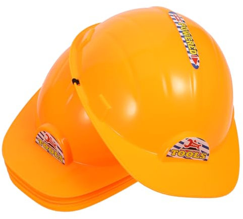 SAFIGLE 5 Stück Simulations-Schutzhelm-Spielzeug Kinder-Schutzhelm Bauhelme Für Kinder Bauhelm-Spielzeug - -Sicherheitshut -e Abs Orange