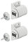 cyclingcolors 3666690000170 Closure White 2 x Catch Furniture Magnet Cabinet Closer Door Lock Round