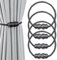 Xiuyer 4 Stück Magnetische Gardinen Raffhalter,Gardinen Halter Mit Magneten Vorhang Halter Raffhalter Für Gardinenklammern Vorhänge Zuhause Büro Dekoration Vorhang Raffhalter Gardinen (Schwarz)