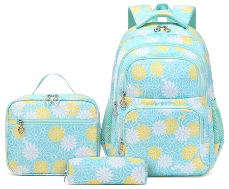 TCYIN Schulrucksack Mädchen Teenager Schule Rucksack Damen Schulranzen Kinder Wasserdicht Schultasche Bookbag Daypack für Reise Sport