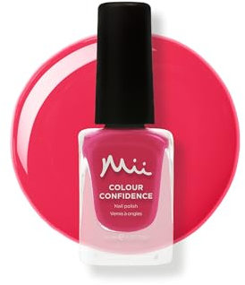 Mii Colour Confidence Quick Dry Nail Polish | Long Lasting and Fast Drying With Strengthening Formula | 14ml Paint in Flamingo Pink, Hot Pink