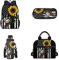 Belidome 4-teiliger Rucksack, Lunchtasche, Federmäppchen, Wasserflaschenhalter für Kinder, Erwachsene, Unisex, leicht, isoliert, Tagesrucksack, Flagge mit Sonnenblumen-Faultier, Onesized,