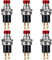 RUNCCI-YUN 6pcs 7mm Mini Selbsthemmender Druckschalter,ON/OFF 2Pin Runde drucktaster für Auto Boot Arduino DIY AC 250V/1.5A 125V/3A mini taster(Rot)