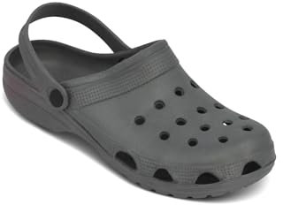 Chums Men's Ventilated Wide Fit Slip On Clog Grey