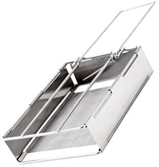 TOPBATHY Parrilla De Acero Inoxidable Para Hornear Pan Rejilla Plegable Para Tostar Al Aire Herramienta Práctica Para Camping Barbacoa y Picnic